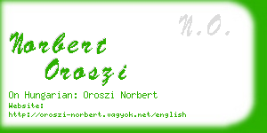 norbert oroszi business card